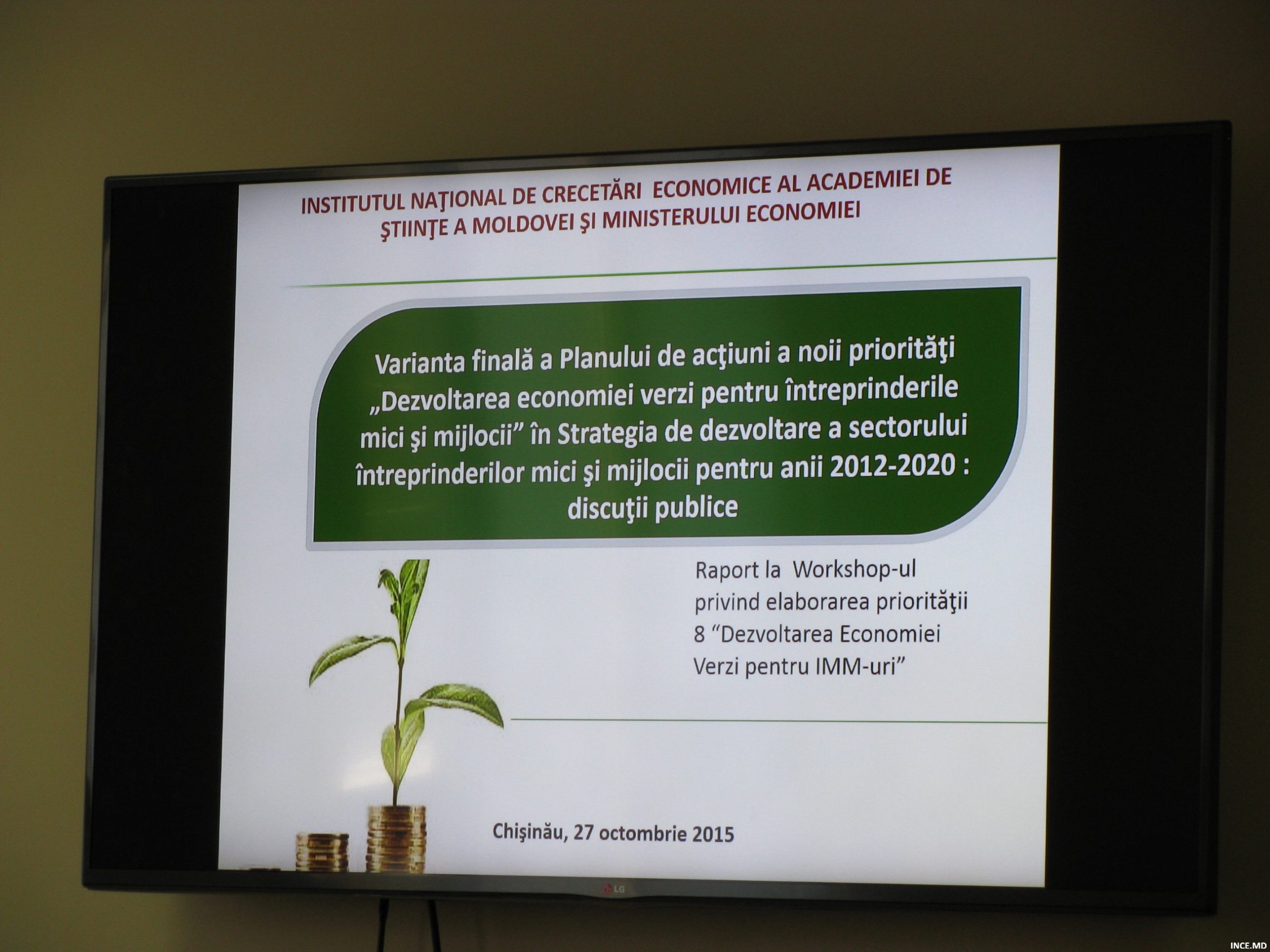 Proiectul „Introducerea unei noi priorităţi „Economia verde pentru IMM-uri” în Planul de Acţiuni pentru a.2015-2017 “